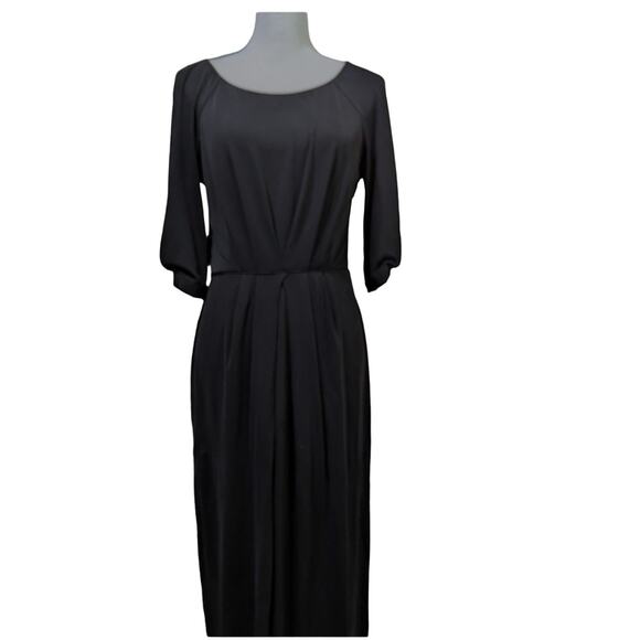 Max Azria 90's Gown  100% silk highly styled Sz 12 Bust 38" Waist 30"Skirt L41" - Picture 1 of 14